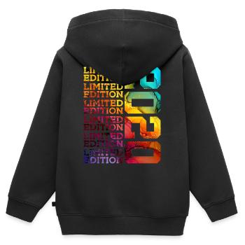 ÉDITION LIMITÉE 2020 6 ANS 6E ANNIVERSAIRE - Sweat Premium à capuche zippé enfant bio - noir - Dos - AI Model Kid Male (0cm)
