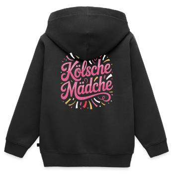 Cologne Filles Carnaval Cologne Filles - Sweat Premium à capuche zippé enfant bio - noir - Dos - AI Model Kid Male (0cm)