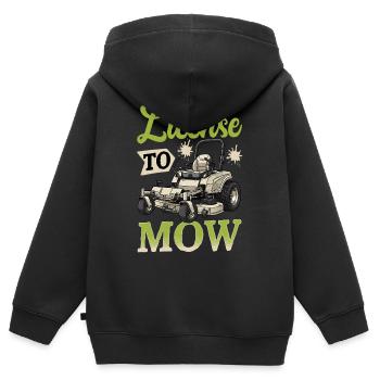 License To Mow - Kids Premium Organic Zip-up Hoodie - black - Back - AI Model Kid Male (0cm)