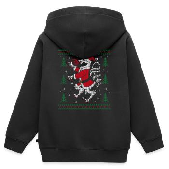 NOËL STYRIEN NOËL LAID STYRIE - Sweat Premium à capuche zippé enfant bio - noir - Dos - AI Model Kid Male (0cm)