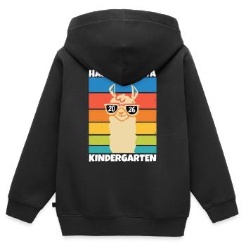 Hasta La Vista Kindergarten Kita Ade Kita Abgang - Sweat Premium à capuche zippé enfant bio - noir - Dos - AI Model Kid Male (0cm)