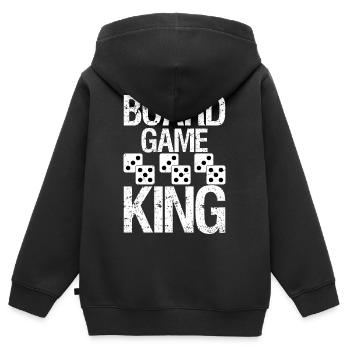 board game king - Kinder Premium Organic Zip Hoodie - Schwarz - Hinten - AI Model Kid Male (0cm)