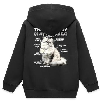 Persian Cats T | Persian Cat Cats Persian Cat - Kids Premium Organic Zip-up Hoodie - black - Back - AI Model Kid Male (0cm)