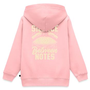 Silence Between Notes - Kinder Premium Organic Zip Hoodie - Rosa - Hinten - AI Model Kid Female (0cm)