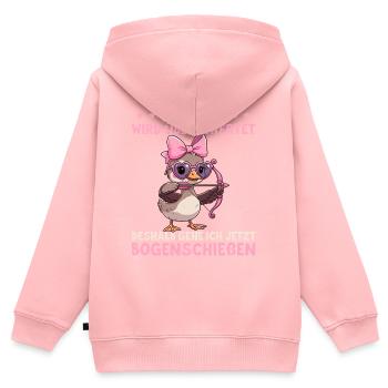 Therapy is overrated - Funny archery - Kids Premium Organic Zip-up Hoodie - rose - Back - AI Model Kid Female (0cm)