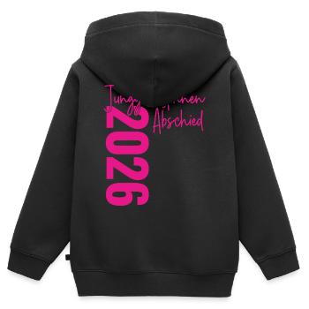 Junggesellinnenabschied 2026 Jga Unterschriften - Kinder Premium Organic Zip Hoodie - Schwarz - Hinten - AI Model Kid Male (0cm)