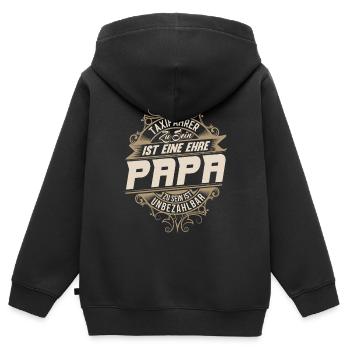 Taxifahrer Papa - Kinder Premium Organic Zip Hoodie - Schwarz - Hinten - AI Model Kid Male (0cm)
