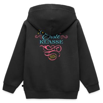 Enfant scolaire 2026 - Inscription scolaire - Première année - Sweat Premium à capuche zippé enfant bio - noir - Dos - AI Model Kid Male (0cm)