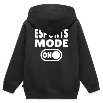 Esports Mode ON – Gaming - Kinder Premium Organic Zip Hoodie - Schwarz - Hinten - AI Model Kid Male (0cm)