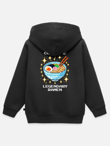 Crafting Done: Legendary Ramen - Kids Premium Organic Zip-up Hoodie - black