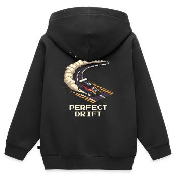 Erfolg: Perfekter Drift | RC Drift - Kinder Premium Organic Zip Hoodie - Schwarz - Hinten - AI Model Kid Male (0cm)