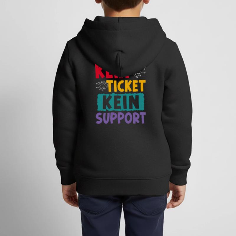 Nerd Computer NO TICKET NO PROBLEM FUNNY Kids Premium Organic Zip-up Hoodie