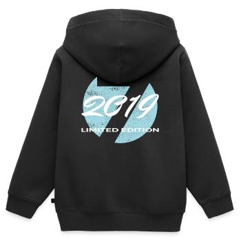 7e anniversaire 2019 cadeau garçons et filles - Sweat Premium à capuche zippé enfant bio - noir - Dos - AI Model Kid Male (0cm)