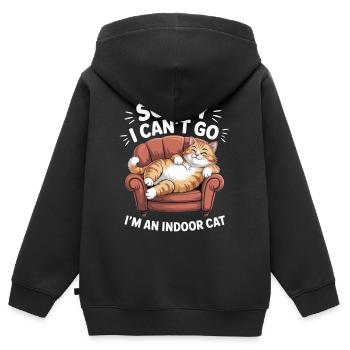 Lustige Hauskatze - Kinder Premium Organic Zip Hoodie - Schwarz - Hinten - AI Model Kid Male (0cm)
