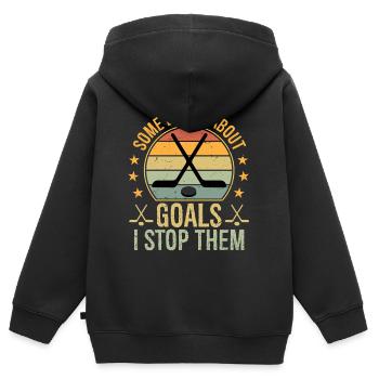 certains rêvent d’objectifs Je les arrête - Sweat Premium à capuche zippé enfant bio - noir - Dos - AI Model Kid Male (0cm)