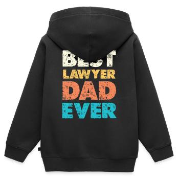Best Lawyer Dad Ever - Kinder Premium Organic Zip Hoodie - Schwarz - Hinten - AI Model Kid Male (0cm)