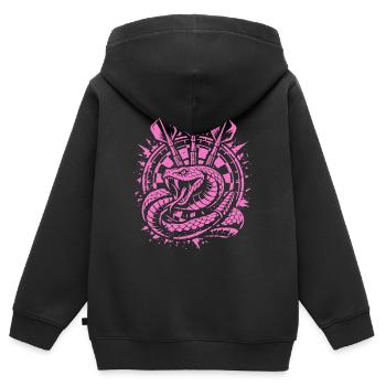 Darts | Rattle the Board , Klapperschlange - Kinder Premium Organic Zip Hoodie - Schwarz - Hinten - AI Model Kid Male (0cm)