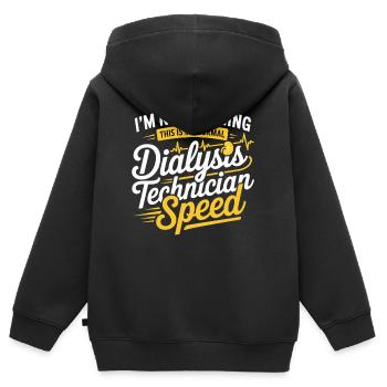 Dialyse-Techniker Tempo - Kinder Premium Organic Zip Hoodie - Schwarz - Hinten - AI Model Kid Male (0cm)