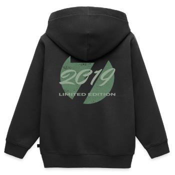 7e anniversaire 2019 cadeau garçons et filles - Sweat Premium à capuche zippé enfant bio - noir - Dos - AI Model Kid Male (0cm)