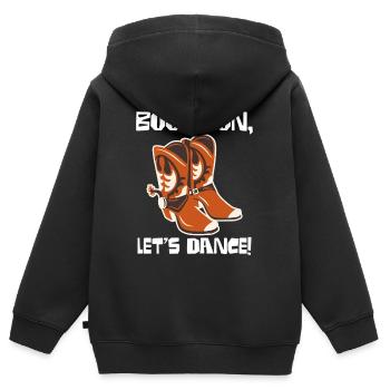 Bottes sur : Bottes de cow-boy dansant - Sweat Premium à capuche zippé enfant bio - noir - Dos - AI Model Kid Male (0cm)