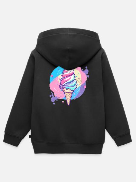 Eiscreme - Kinder Premium Organic Zip Hoodie - Schwarz