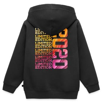 ÉDITION LIMITÉE 2020 6 ANS 6E ANNIVERSAIRE - Sweat Premium à capuche zippé enfant bio - noir - Dos - AI Model Kid Male (0cm)