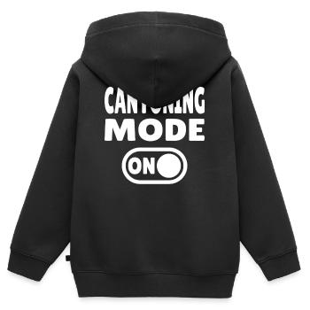 Canyoning Mode ON – Schalter auf Adrenalin - Kinder Premium Organic Zip Hoodie - Schwarz - Hinten - AI Model Kid Male (0cm)