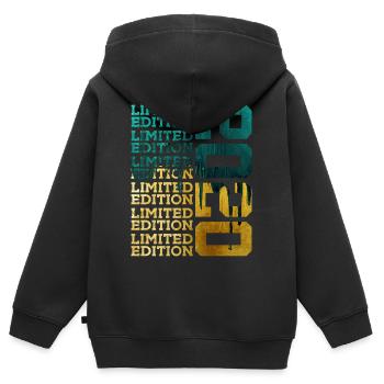 ÉDITION LIMITÉE 2020 6 ANS 6E ANNIVERSAIRE - Sweat Premium à capuche zippé enfant bio - noir - Dos - AI Model Kid Male (0cm)
