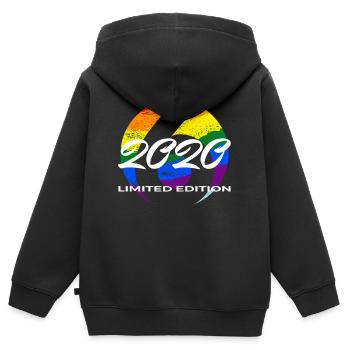 6th Birthday 2020 Boys and Girls Gift - Kids Premium Organic Zip-up Hoodie - black - Back - AI Model Kid Male (0cm)