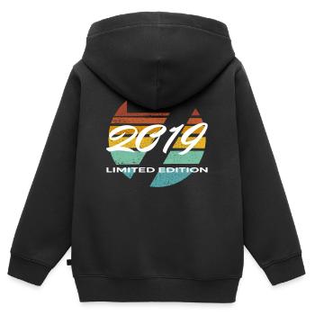 7th Birthday 2019 Boys and Girls Gift - Kids Premium Organic Zip-up Hoodie - black - Back - AI Model Kid Male (0cm)