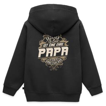 Educator Dad - Kids Premium Organic Zip-up Hoodie - black - Back - AI Model Kid Male (0cm)