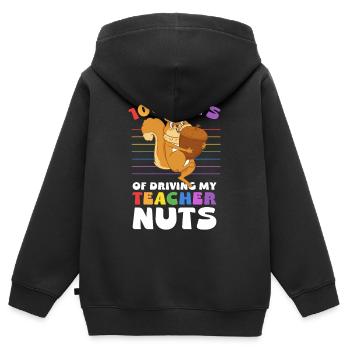 100 Tage treiben Lehrer verrückt - Kinder Premium Organic Zip Hoodie - Schwarz - Hinten - AI Model Kid Male (0cm)