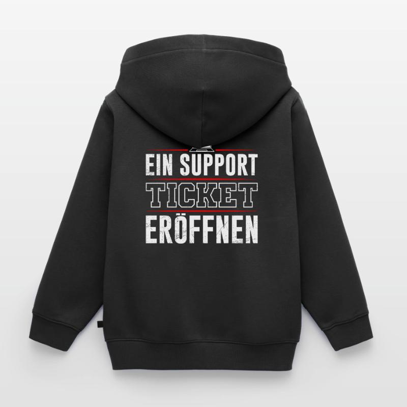 Coder EIN SUPPORT TICKET ERÖFFNEN LUSTIG Kinder Premium Organic Zip Hoodie