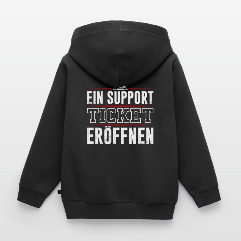 Coder EIN SUPPORT TICKET ERÖFFNEN LUSTIG Kinder Premium Organic Zip Hoodie