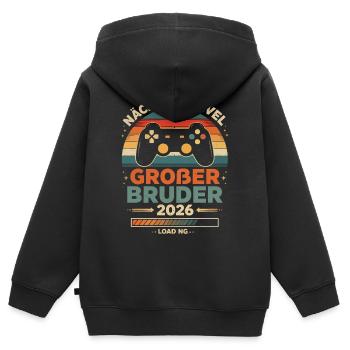 Big Brother 2026 Gamer Video Games Next Level - Sweat Premium à capuche zippé enfant bio - noir - Dos - AI Model Kid Male (0cm)