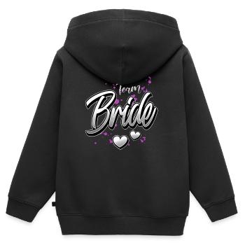 Team Bride Bachelor Party - Kids Premium Organic Zip-up Hoodie - black - Back - AI Model Kid Male (0cm)
