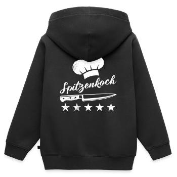 Chefs TOP CHEF Gastronomy Chef Fun - Kids Premium Organic Zip-up Hoodie - black - Back - AI Model Kid Male (0cm)