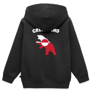 Ours arctique du Groenland - Sweat Premium à capuche zippé enfant bio - noir - Dos - AI Model Kid Male (0cm)