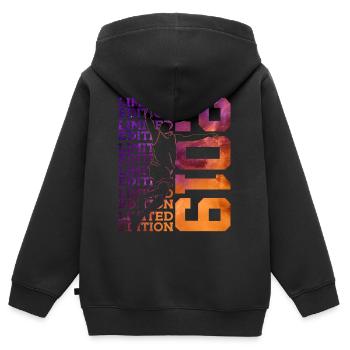 LIMITED EDITION 2019 BASKETBALL 7TH BIRTHDAY - Kids Premium Organic Zip-up Hoodie - black - Back - AI Model Kid Male (0cm)