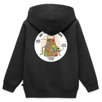 Art Teacher Uniform kreatives Motiv - Kinder Premium Organic Zip Hoodie - Schwarz - Hinten - AI Model Kid Male (0cm)