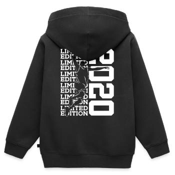 LIMITED EDITION 2020 BASKETBALL 6TH BIRTHDAY - Kids Premium Organic Zip-up Hoodie - black - Back - AI Model Kid Male (0cm)