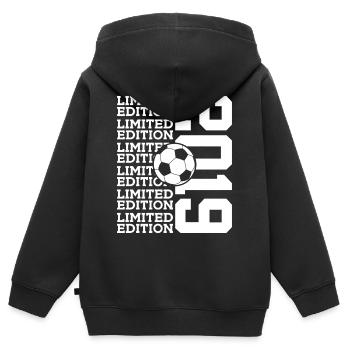 7E ANNIVERSAIRE FOOTBALL 2019 ÉDITION LIMITÉE - Sweat Premium à capuche zippé enfant bio - noir - Dos - AI Model Kid Male (0cm)