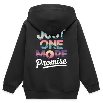 Juste une promesse de plus - Randonnée rétro - Sweat Premium à capuche zippé enfant bio - noir - Dos - AI Model Kid Male (0cm)