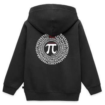 Pi Inventor | William Jones 1706 Numéro du cercle - Sweat Premium à capuche zippé enfant bio - noir - Dos - AI Model Kid Male (0cm)