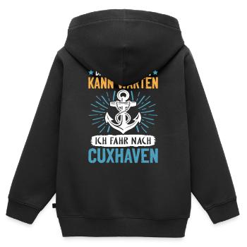 Opa ALTERSHEIM KANN WARTEN ICH FAHR NACH - Kinder Premium Organic Zip Hoodie - Schwarz - Hinten - AI Model Kid Male (0cm)