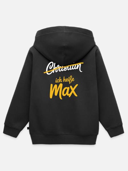 Christian Max Romper - Kids Premium Organic Zip-up Hoodie - black
