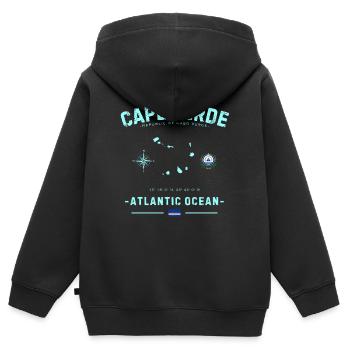 Cape Verde Atlantic Ocean - Kids Premium Organic Zip-up Hoodie - black - Back - AI Model Kid Male (0cm)