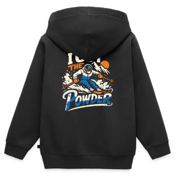 Power Ski | I Got The Powder | Pulverschnee - Kinder Premium Organic Zip Hoodie - Schwarz - Hinten - AI Model Kid Male (0cm)