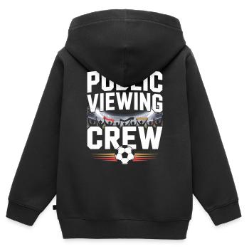 Public Viewing Crew Fußball Fan - Kinder Premium Organic Zip Hoodie - Schwarz - Hinten - AI Model Kid Male (0cm)