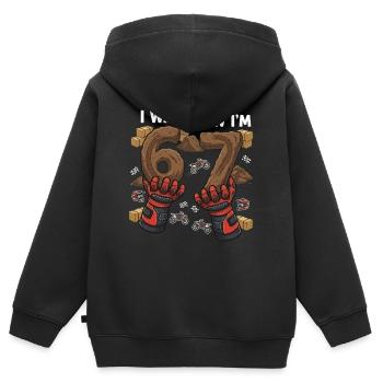7 Geburtstag: Von 6 auf 7 auf Dirtbike - Kinder Premium Organic Zip Hoodie - Schwarz - Hinten - AI Model Kid Male (0cm)